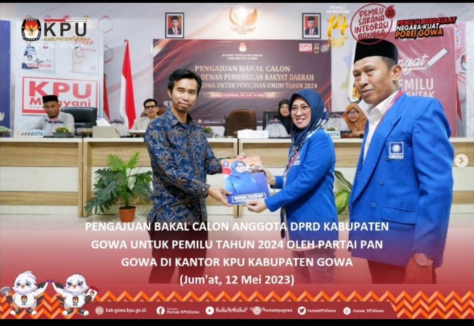 Pengajuan bakal calon anggota DPRD Kabupaten Gowa  "PAN"